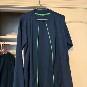 Navy Jacket with Green Trim